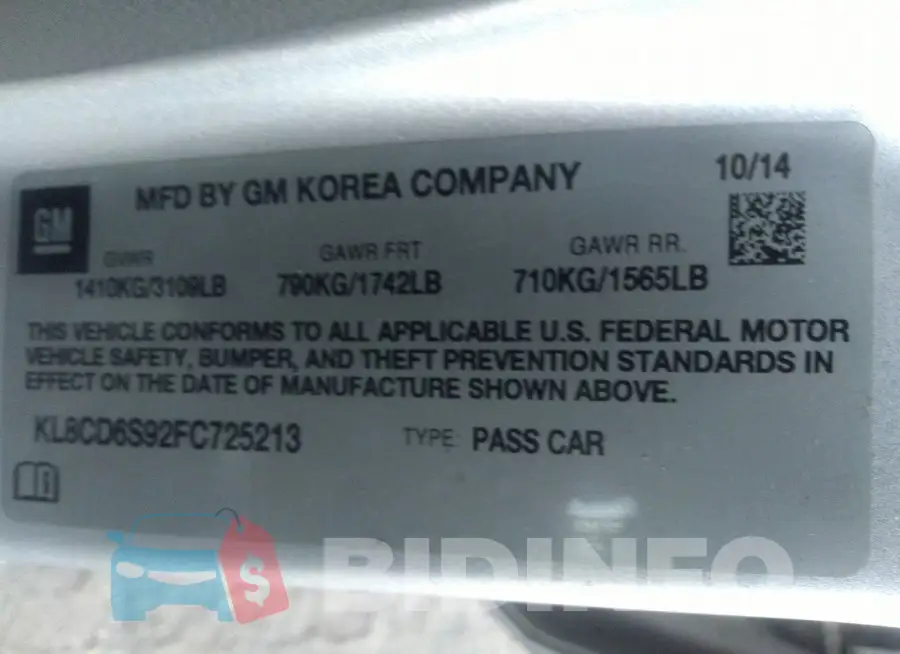 KL8CD6S92FC725213 Photo# 9