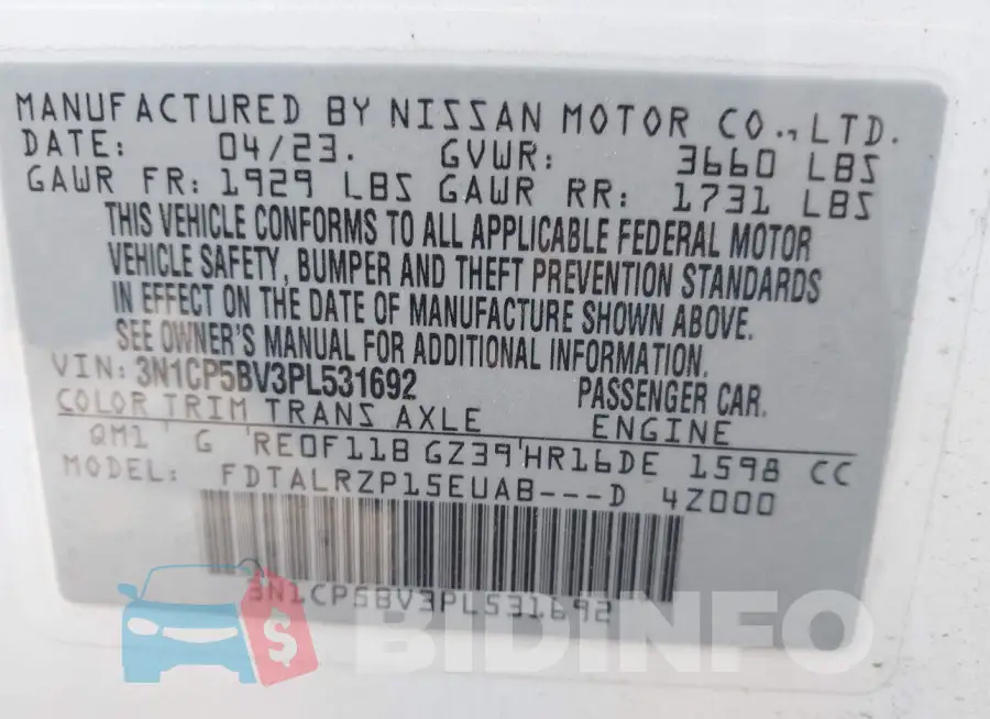 3N1CP5BV3PL531692 Photo# 9