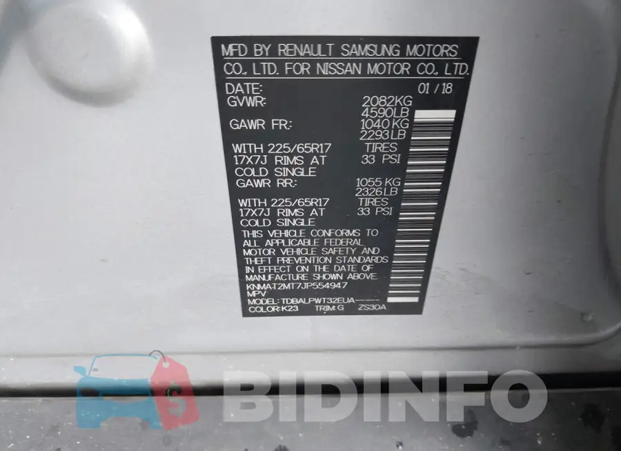 KNMAT2MT7JP554947 Photo# 9