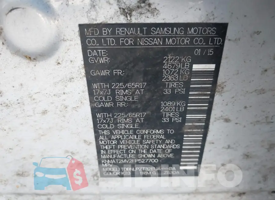 KNMAT2MV2FP527700 Photo# 9