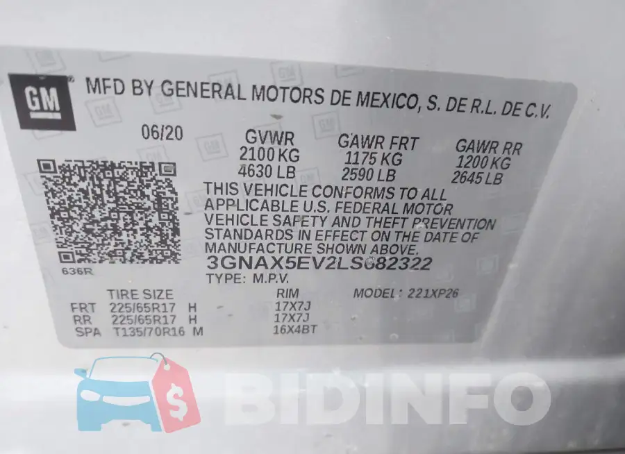 3GNAX5EV2LS682322 Photo# 9