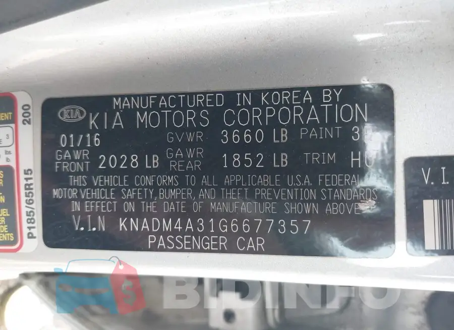 KNADM4A31G6677357 Photo# 9