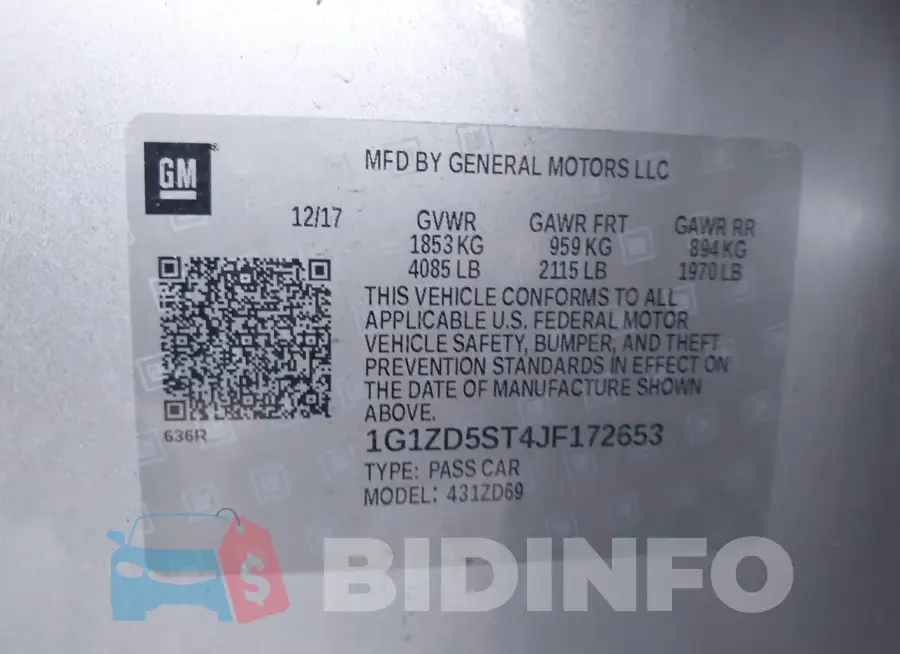 1G1ZD5ST4JF172653 Photo# 9