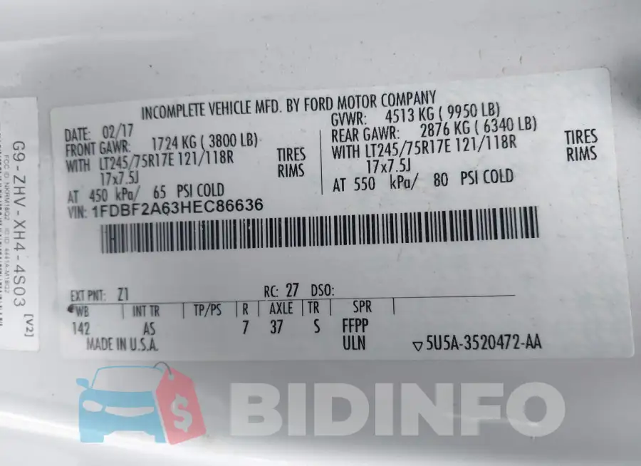 1FDBF2A63HEC86636 Photo# 9
