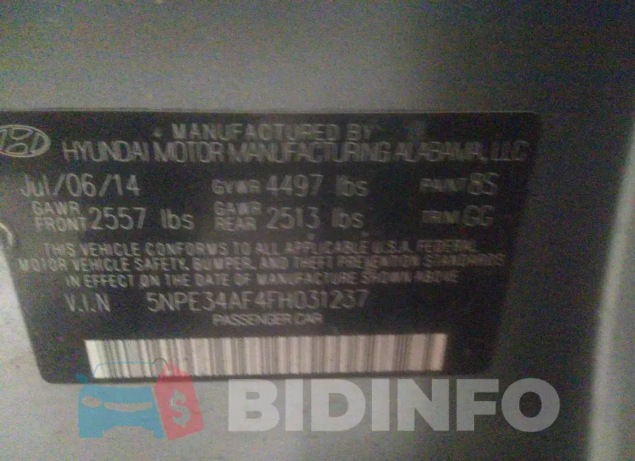 5NPE34AF4FH031237 Photo# 9