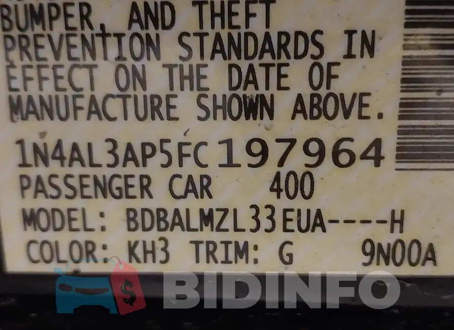 1N4AL3AP5FC197964 Photo# 9