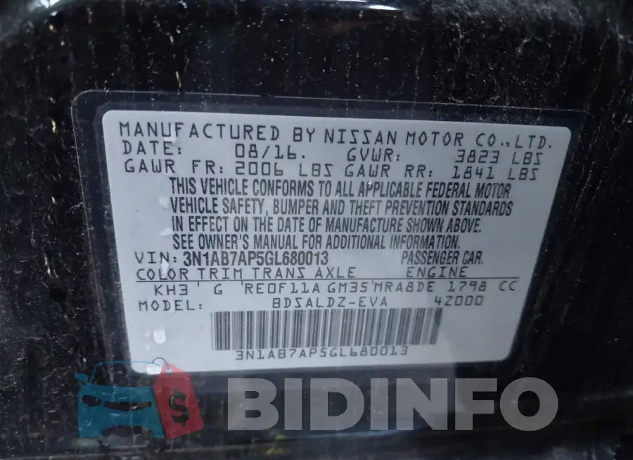 3N1AB7AP5GL680013 Photo# 9