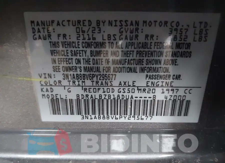 3N1AB8BV6PY295677 Photo# 9