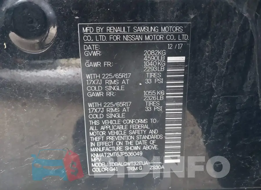 KNMAT2MT6JP536049 Photo# 9