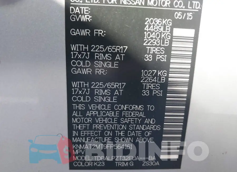 KNMAT2MT9FP564161 Photo# 9