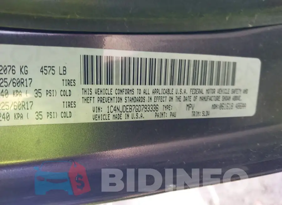 1C4NJDEB7GD793336 Photo# 9