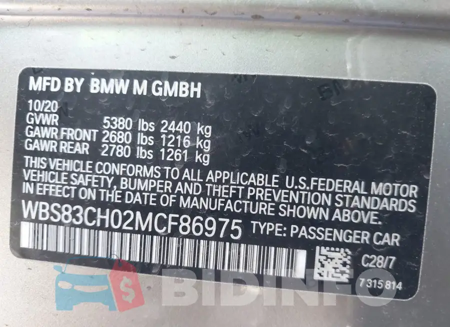 WBS83CH02MCF86975 Photo# 9
