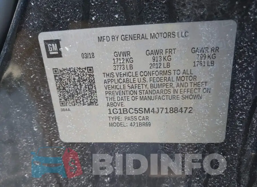1G1BC5SM4J7188472 Photo# 9