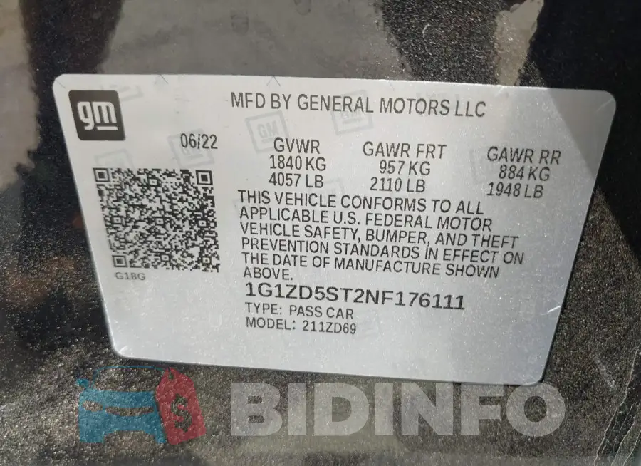 1G1ZD5ST2NF176111 Photo# 9