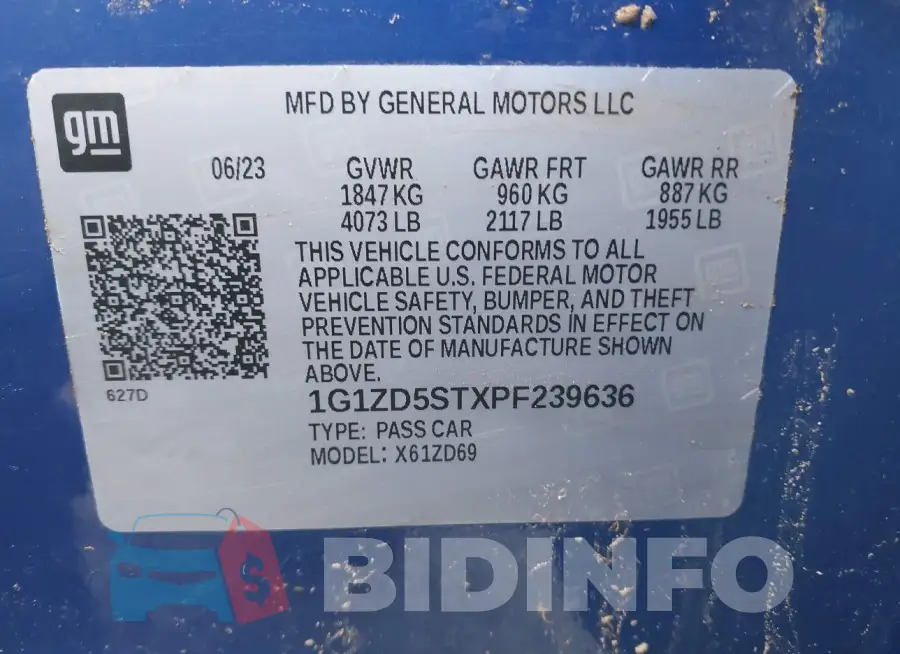 1G1ZD5STXPF239636 Photo# 9