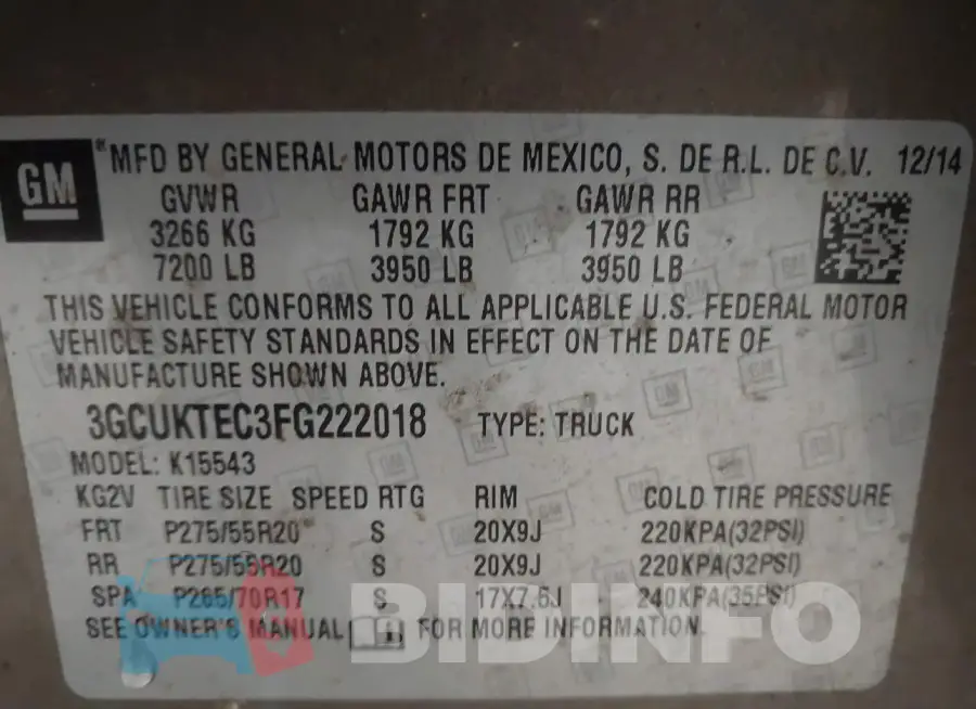 3GCUKTEC3FG222018 Photo# 9