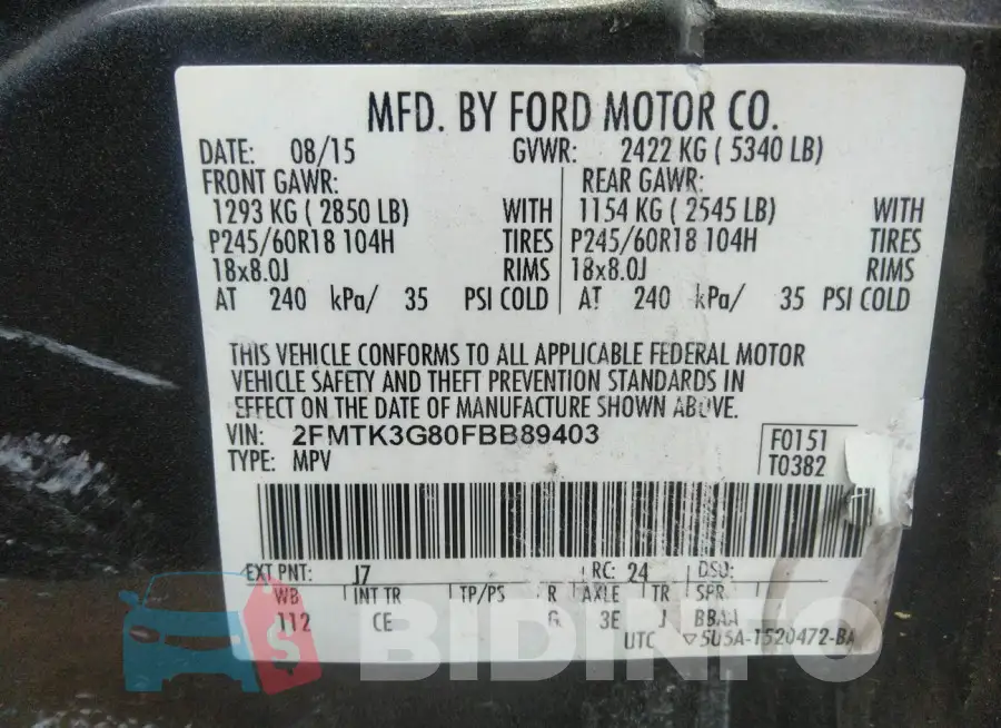2FMTK3G80FBB89403 Photo# 9