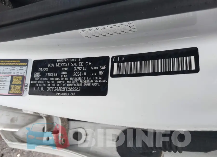 3KPF24AD5PE589982 Photo# 9
