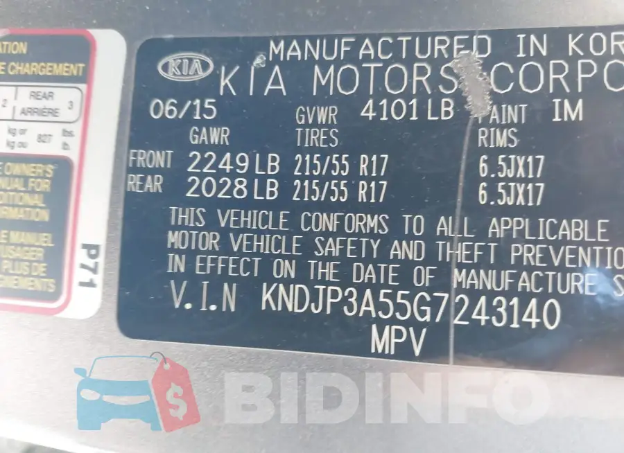 KNDJP3A55G7243140 Photo# 9