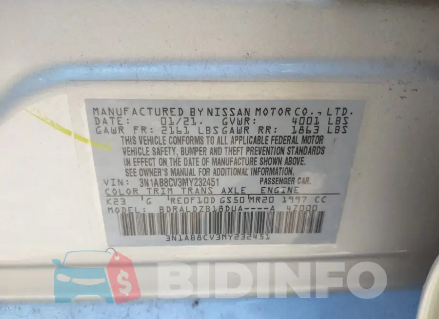 3N1AB8CV3MY232451 Photo# 9