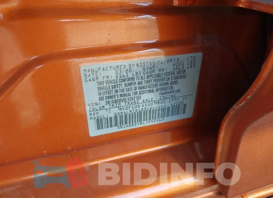 3N1AB8DV8LY242163 Photo# 9