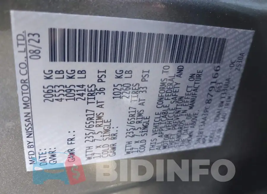 5N1BT3AA3PC879166 Photo# 9