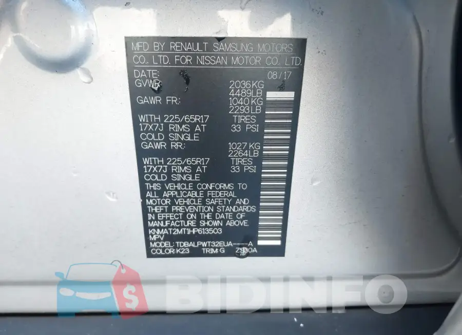 KNMAT2MT1HP613503 Photo# 9