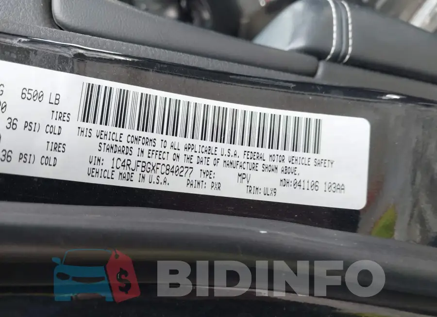 1C4RJFBGXFC840277 Photo# 9