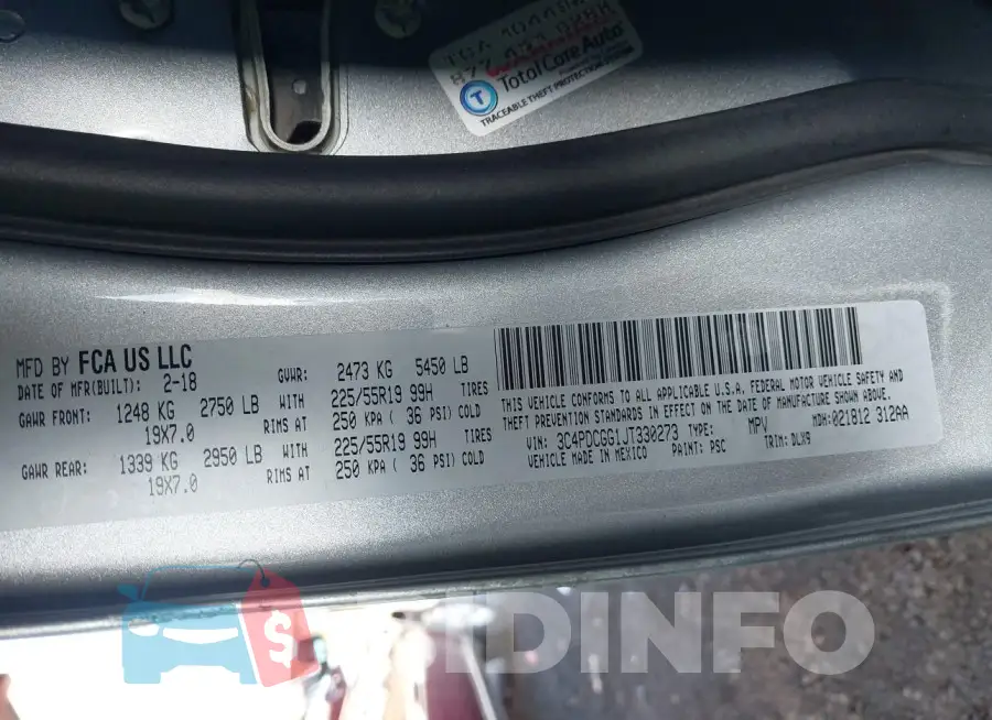 3C4PDCGG1JT330273 Photo# 9