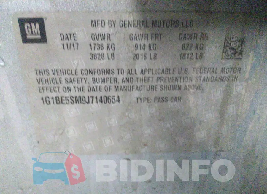1G1BE5SM9J7140654 Photo# 9