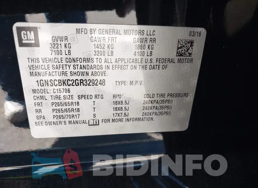 1GNSCBKC2GR329248 Photo# 9