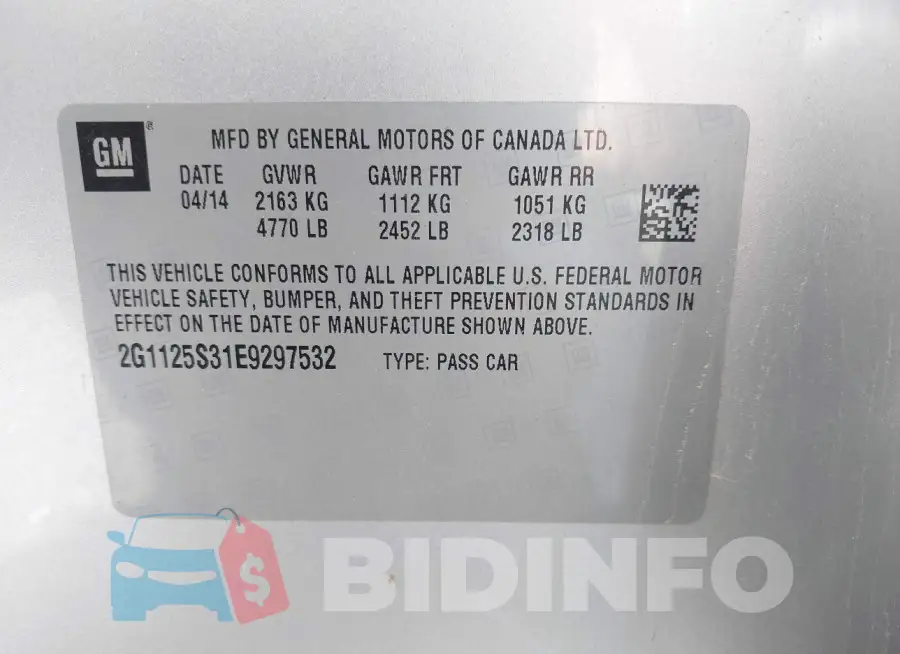 2G1125S31E9297532 Photo# 9