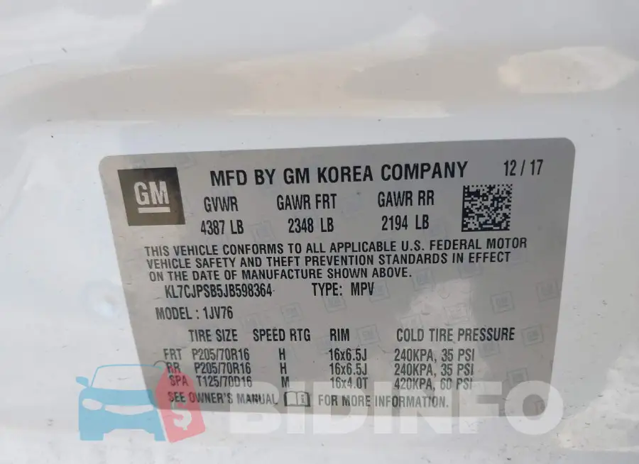 KL7CJPSB5JB598364 Photo# 9