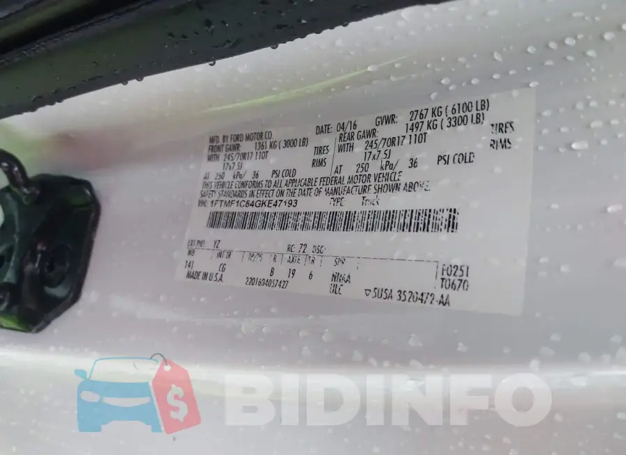 1FTMF1C84GKE47193 Photo# 9