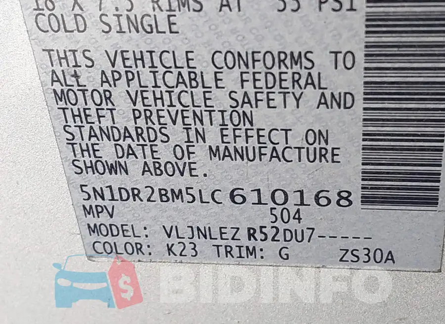 5N1DR2BM5LC610168 Photo# 9