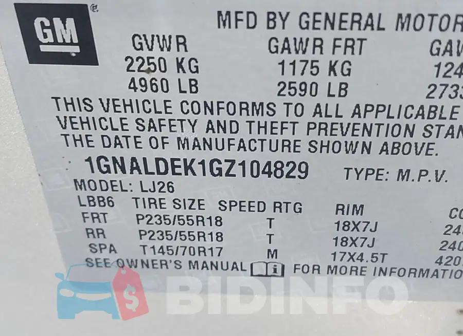1GNALDEK1GZ104829 Photo# 9