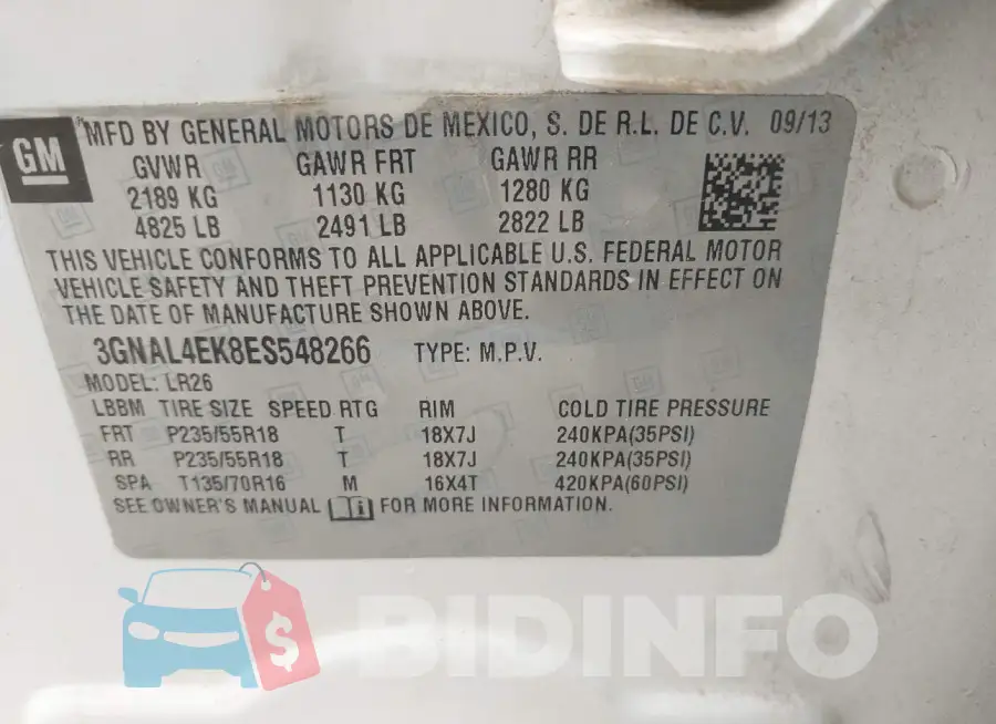 3GNAL4EK8ES548266 Photo# 9