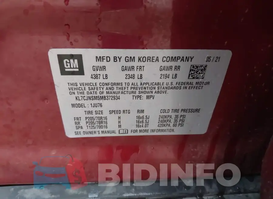 KL7CJNSM5MB372934 Photo# 9
