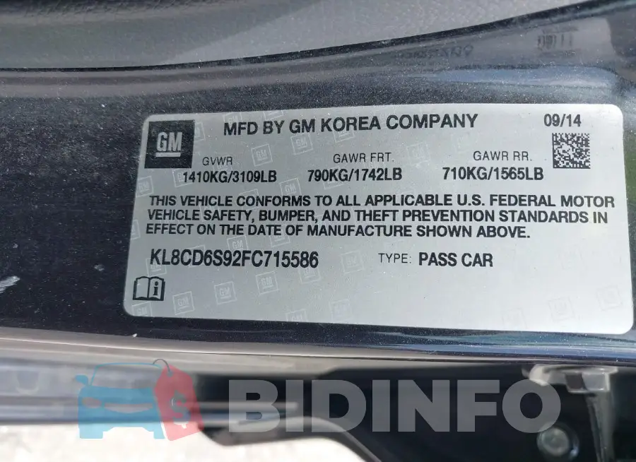 KL8CD6S92FC715586 Photo# 9