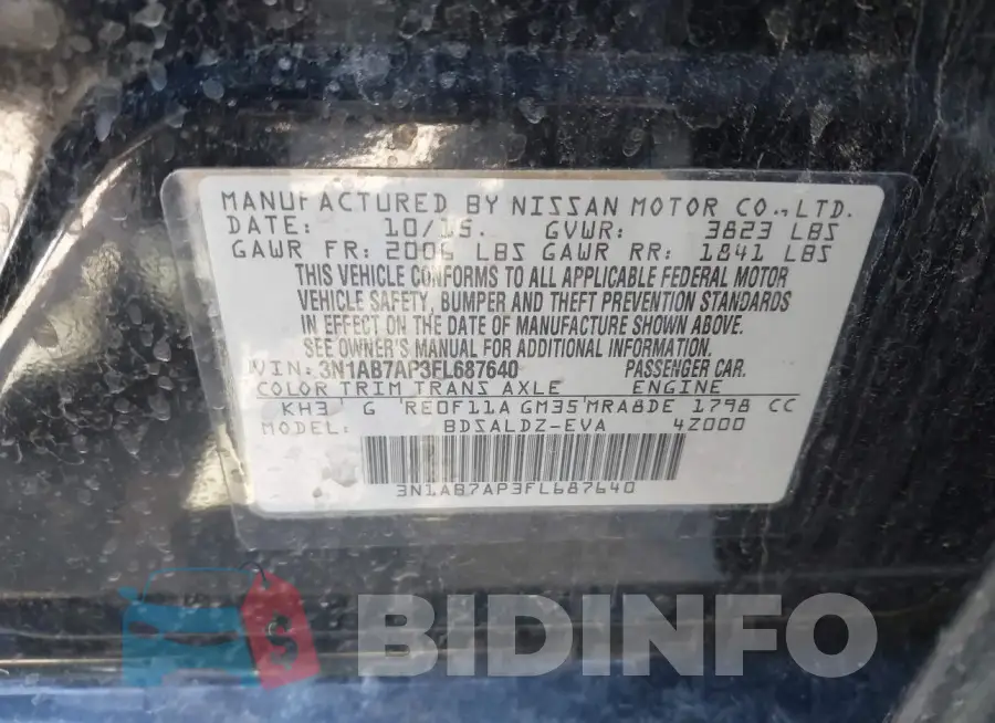 3N1AB7AP3FL687640 Photo# 9