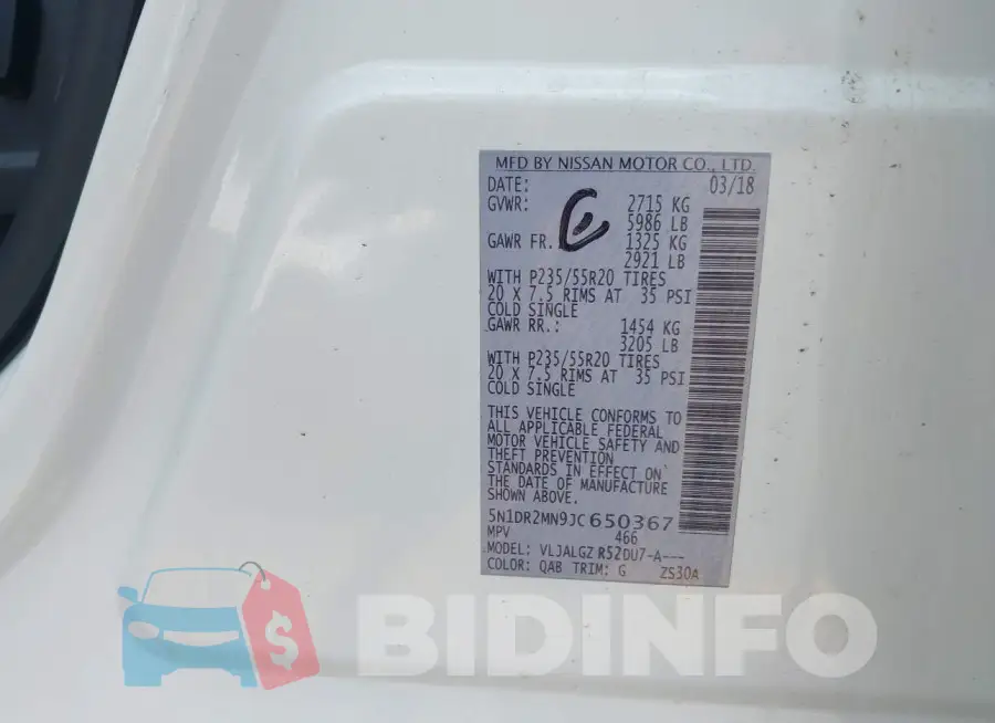 5N1DR2MN9JC650367 Photo# 9