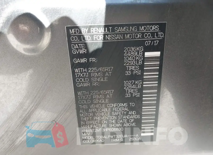 KNMAT2MT3HP606830 Photo# 9