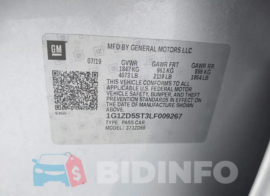 1G1ZD5ST3LF009267 Photo# 9