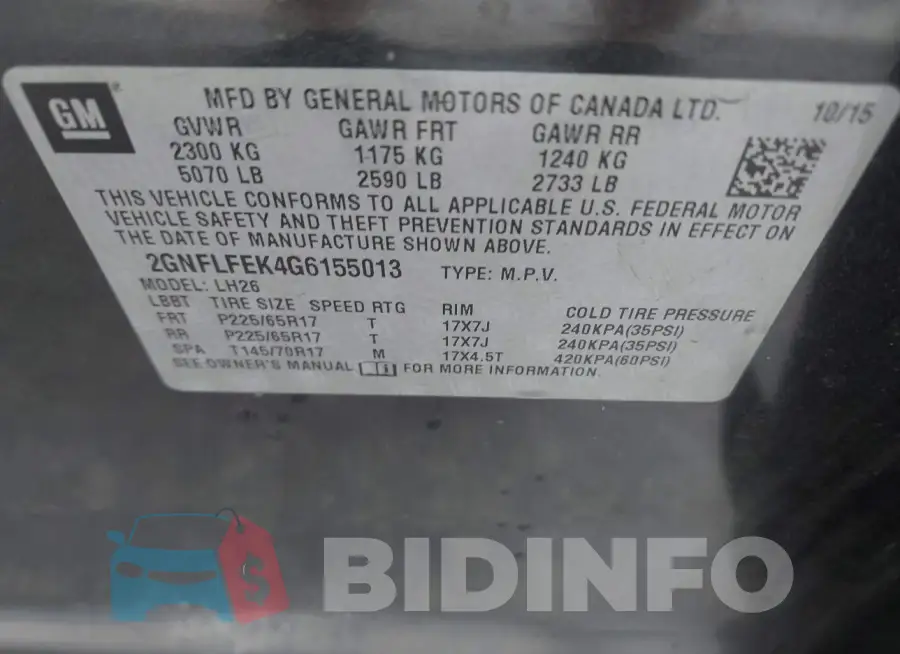 2GNFLFEK4G6155013 Photo# 9