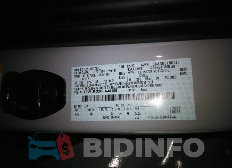 1FTFW1RG2PFA48198 Photo# 9