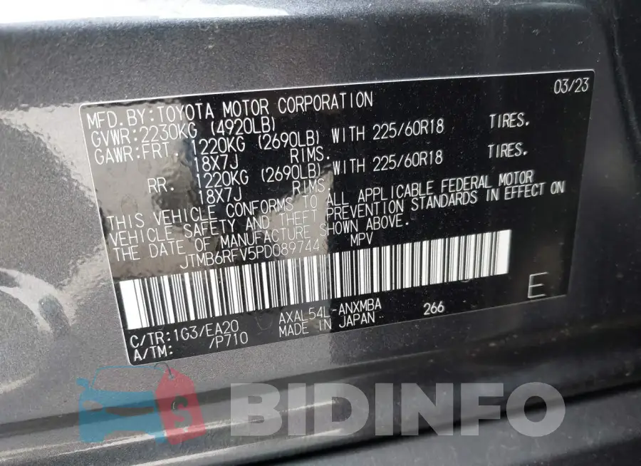 JTMB6RFV5PD089744 Photo# 9