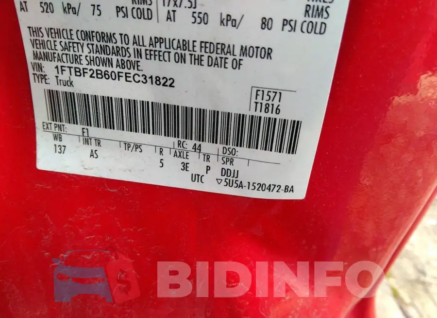 1FTBF2B60FEC31822 Photo# 9