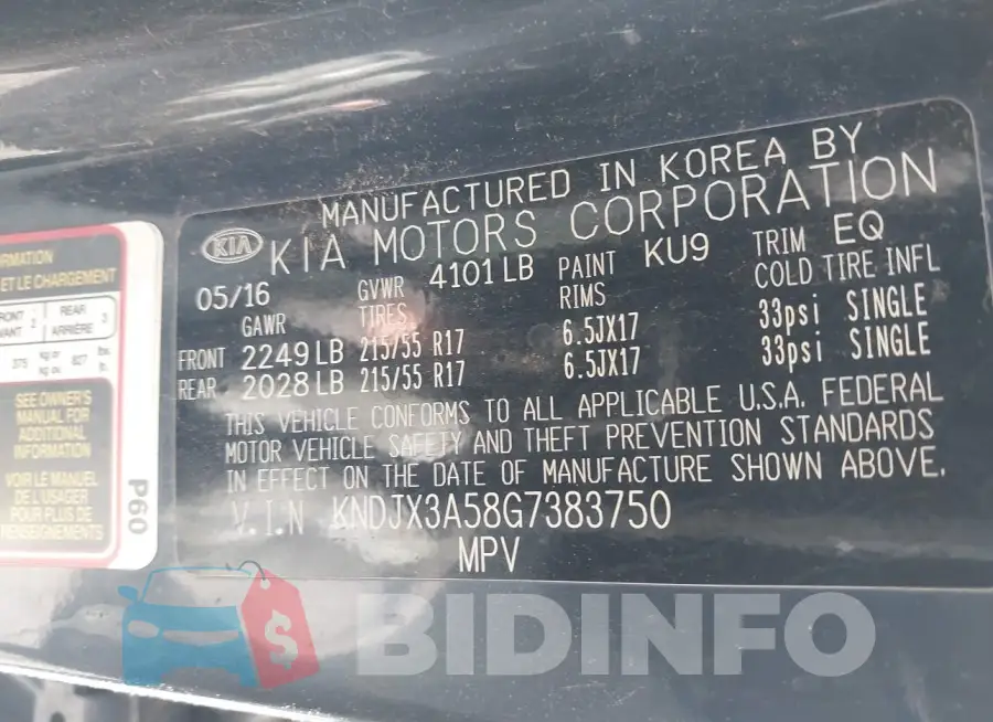KNDJX3A58G7383750 Photo# 9