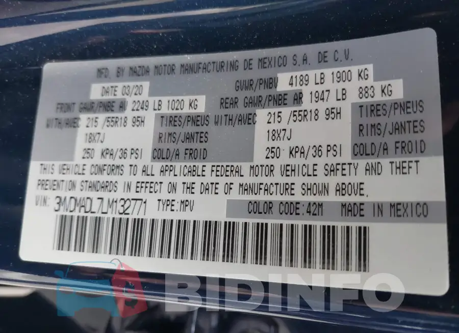 3MVDMADL7LM132771 Photo# 9