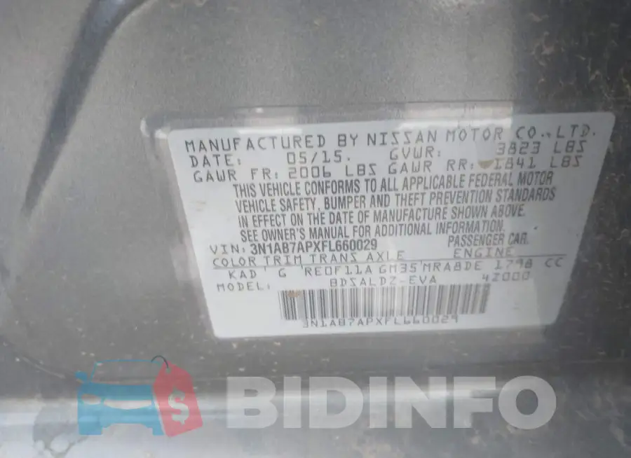 3N1AB7APXFL660029 Photo# 9